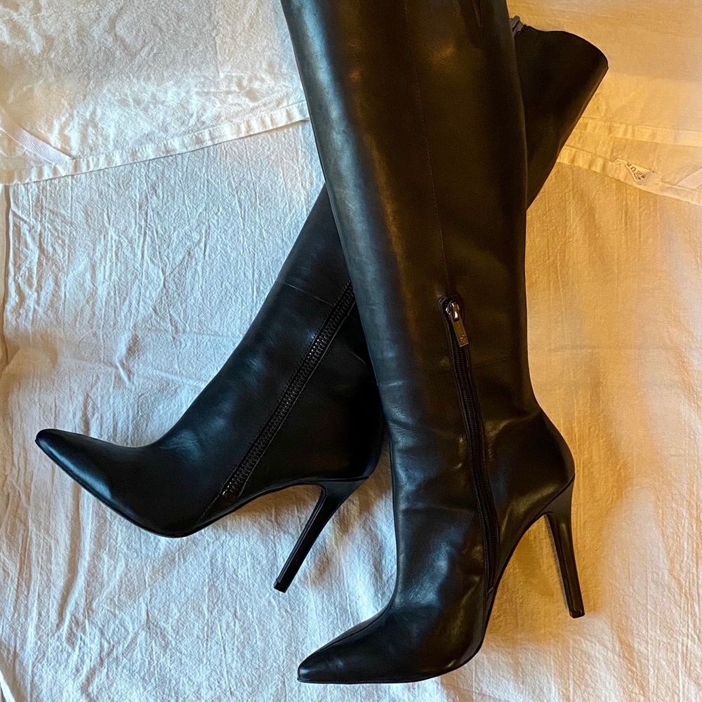 Jessica Simpson Tall Black Leather Boots
